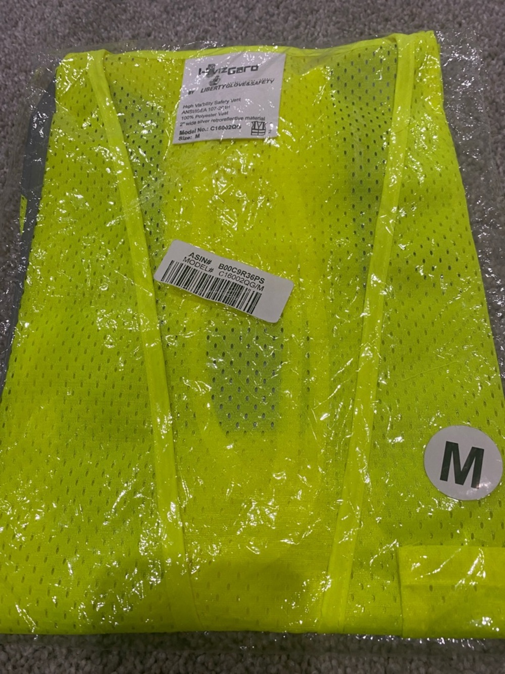 High-Visibility Safety Vest - Neon Yellow, M